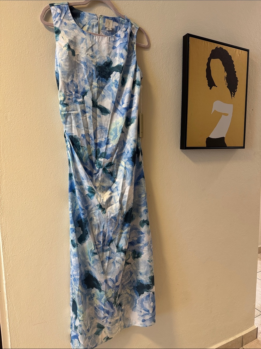 Joie Blue & Teal Floral Maxi Dress